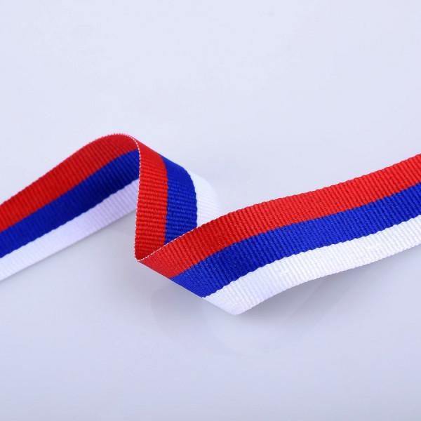 Лента Триколор жаккард 3,5см*100м