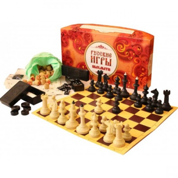Набор " Русские игры" (шахматы,шашки,лото)