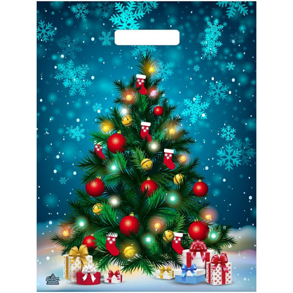 Пакет вырубной Яркая елочка 30*41