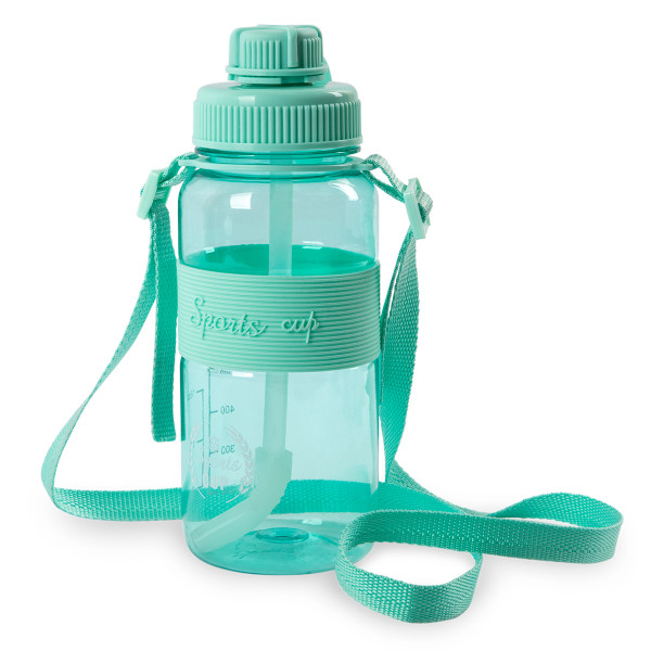 Бутылка пластик. 800лм. зеленый, 21.8*7.5см