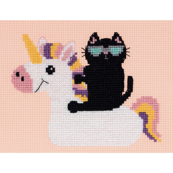 Набор для вышивания "Кот на отдыхе" 15*12,5