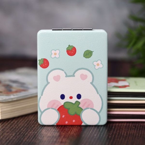 Зеркало "Bear strawberry", blue