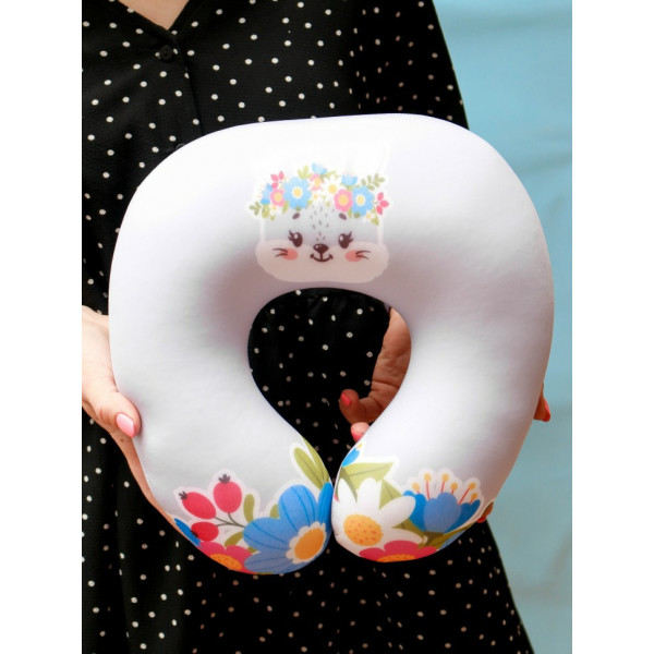 Игрушка подушка для шеи Hugme toys Зайка