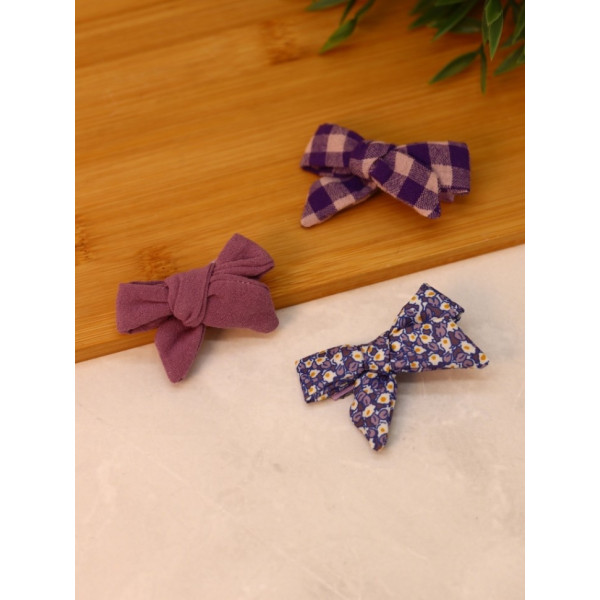 Набор заколок  для волос "Purple bows"