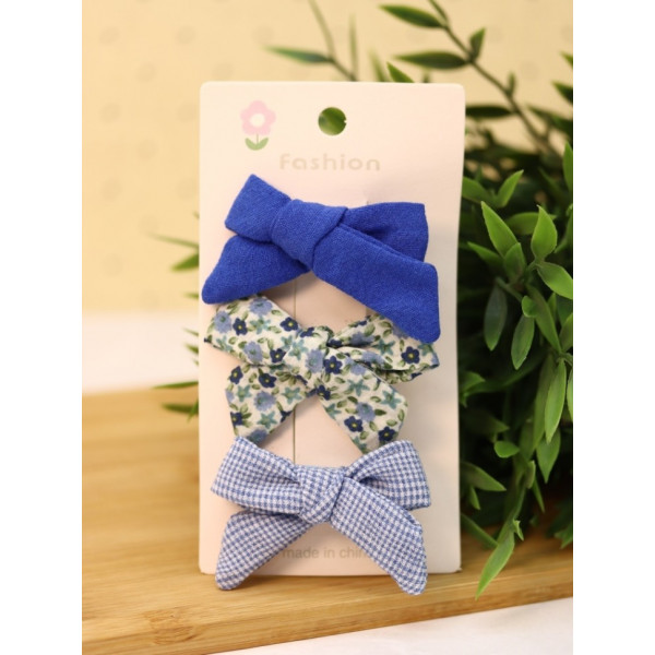 Набор заколок  для волос "Blue bows"
