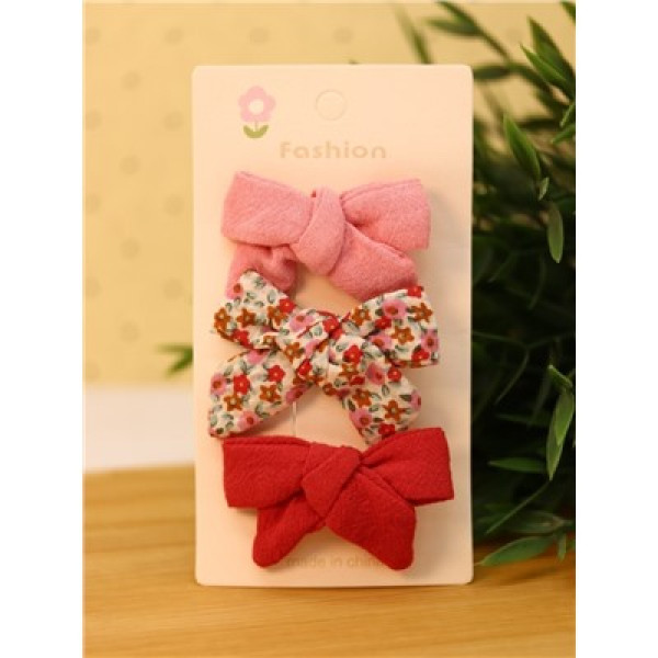 Набор заколок  для волос "Pink bows"