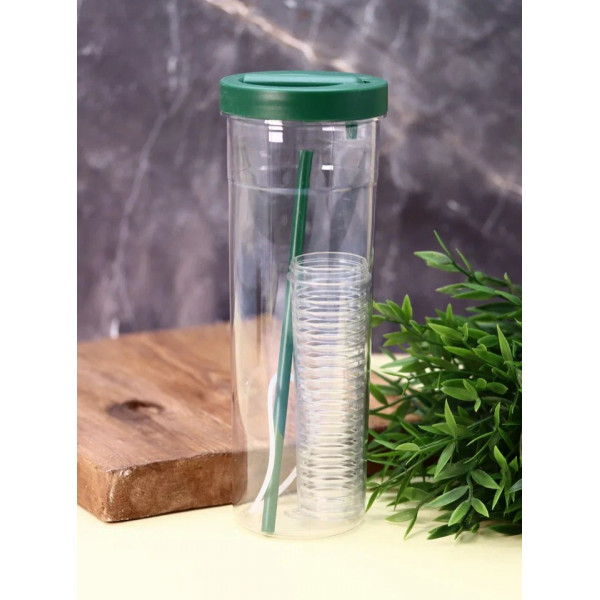 Стакан с трубочкой 700мл "Modern" green