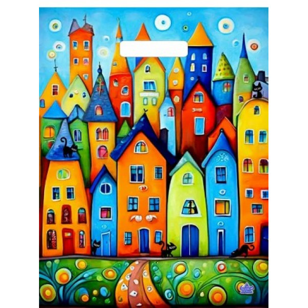 Пакет вырубной Сочные краски 40*31см.