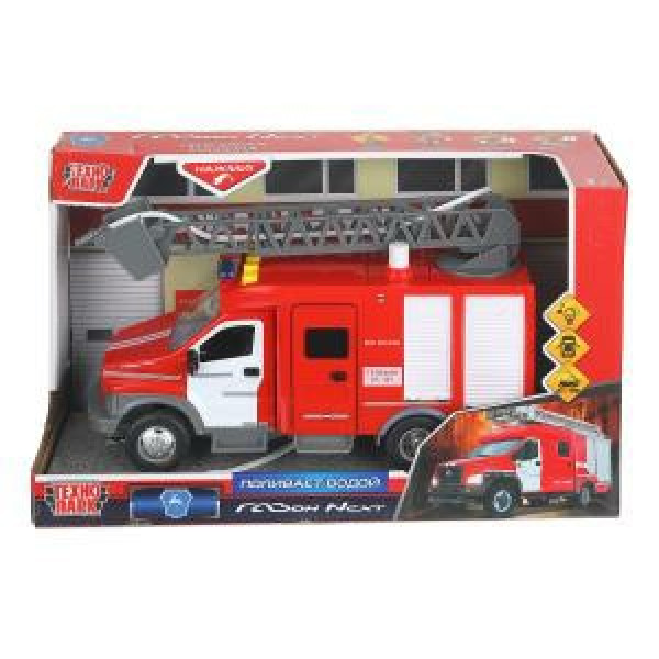 Машина инер,ГАЗОН NEXT ПОЖАРНАЯ 22см, свет/звук