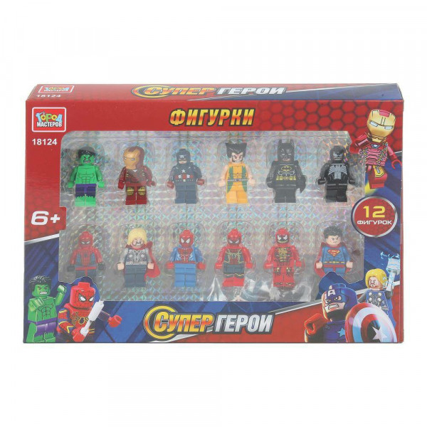 Конструктор фигурки супергерои-12шт