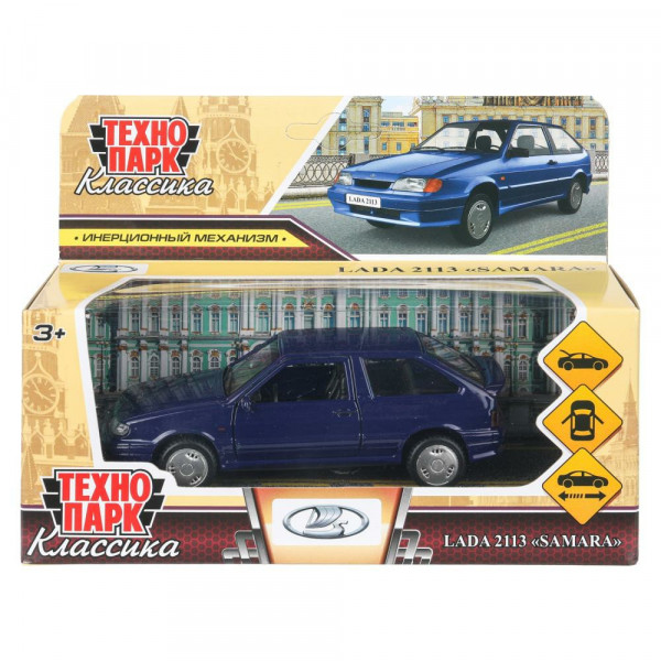 Машина мет. ваз-2113, 12 см, темно-синий