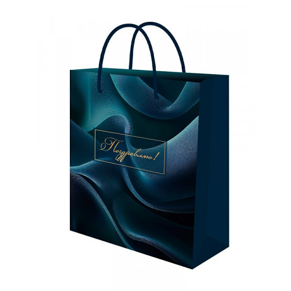 Пакет подарочный Optima с глянц. лам. 11,5*14,5*6 (S) Metal Wave