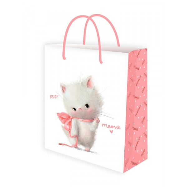 Пакет подарочный Optima с глянц. лам. 11,5*14,5*6 (S) Meow