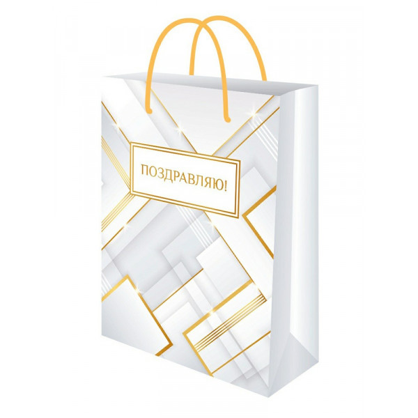 Пакет подарочный Optima с глянц. лам. 22*31*10 (МL) Графика