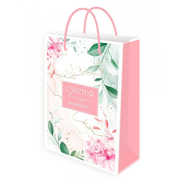 Пакет подарочный Optima с глянц. лам. 22*31*10 (МL) Нежная Флора