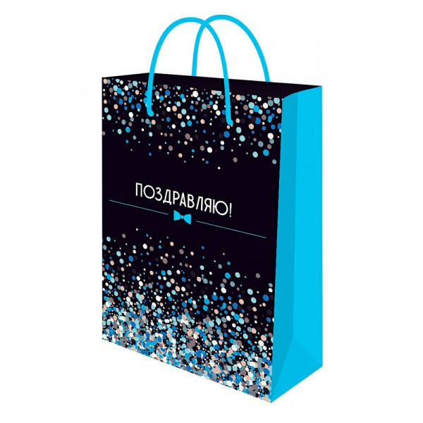 Пакет подарочный Optima с глянц. лам. 22*31*10 (МL) Праздник конфетти