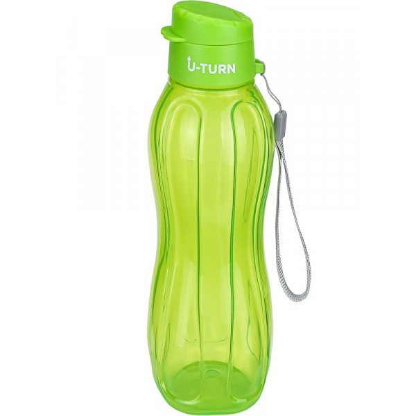 Бутылка для воды 500мл. пластик. с крышкой зеленая