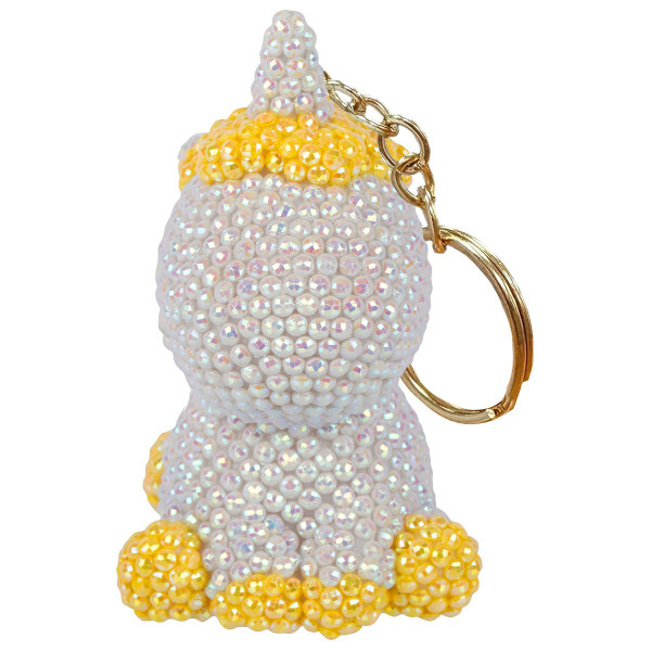 Кристальная мозайка (алмаз.) "ФРЕЯ" брелок Серебристая единорожка 5*8см