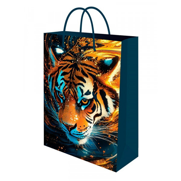 Пакет подарочный Optima с глянц. лам. 14*20*6,5 (MS) Тигр