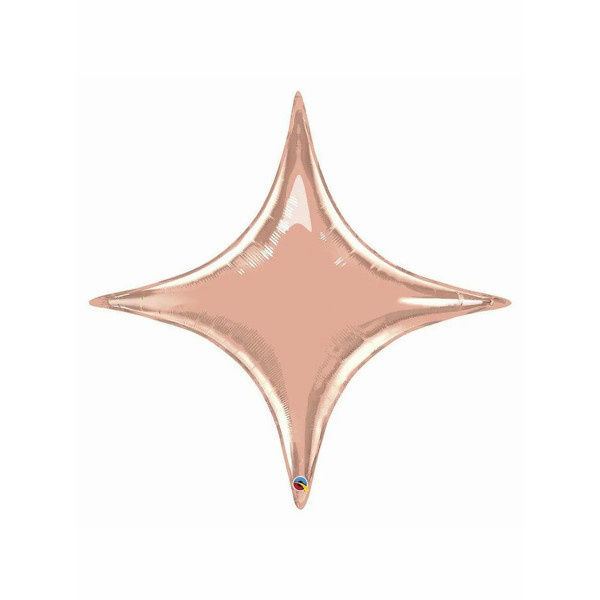 Шар 37"94 Звезда, 4-хконечная, Сириус, розовое золото