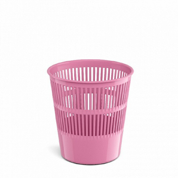 Корзина для бумаг сетчетая пластиковая Erich Krauze Pastel, 9л, розовый