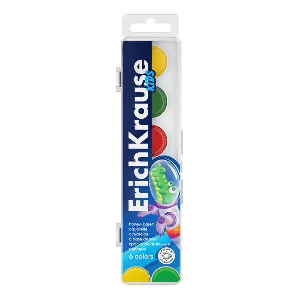 Акварель 6цв. "ErichKrause" Kids Space Animals медовые