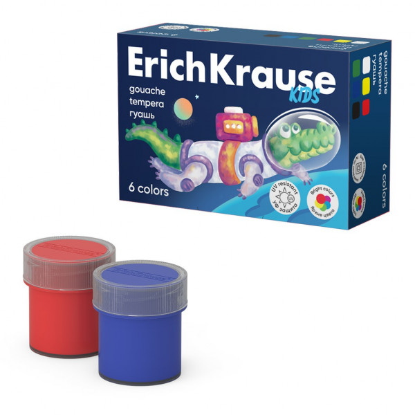 Гуашь 6 цв. ErichKrause Space Animals