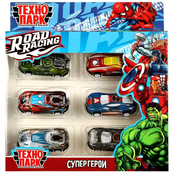 Машина мет. ROAD RACING набор супергерои