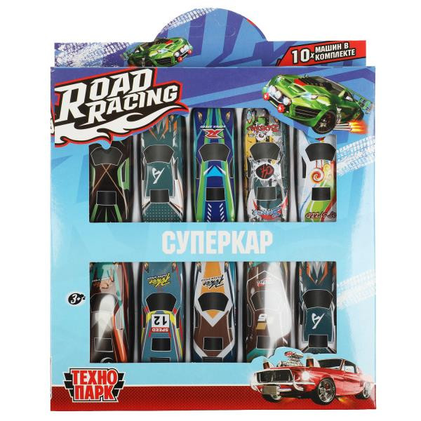 Машина мет. ROAD RACING набор суперкар 7,5см