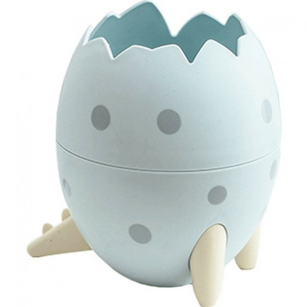 Подставка для пишущих принадл. пластик. "deVENTE. Dino in egg" 12x8см, голубая