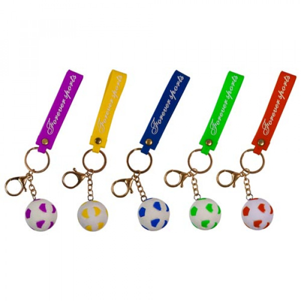 Брелок каучук. DeVente Football 3.5см с мет. карабином