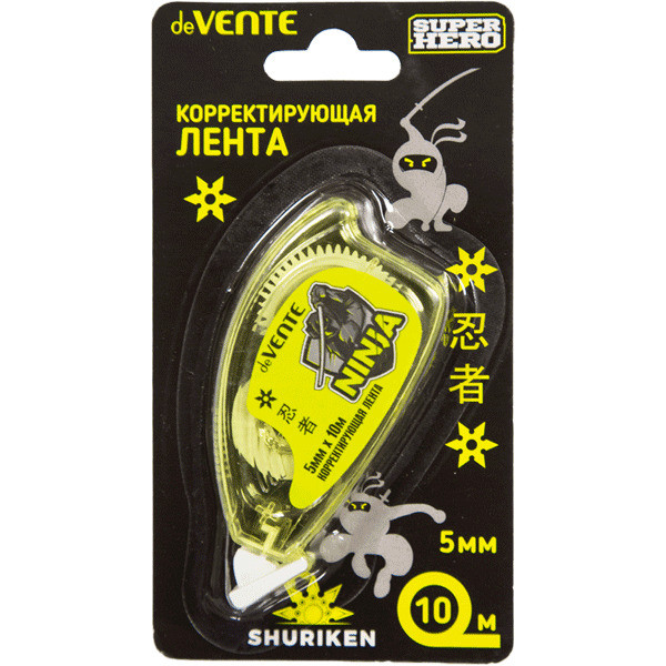 Корректируюшая лента deVENTE 5мм*10 SuperHero полупроз. желтый
