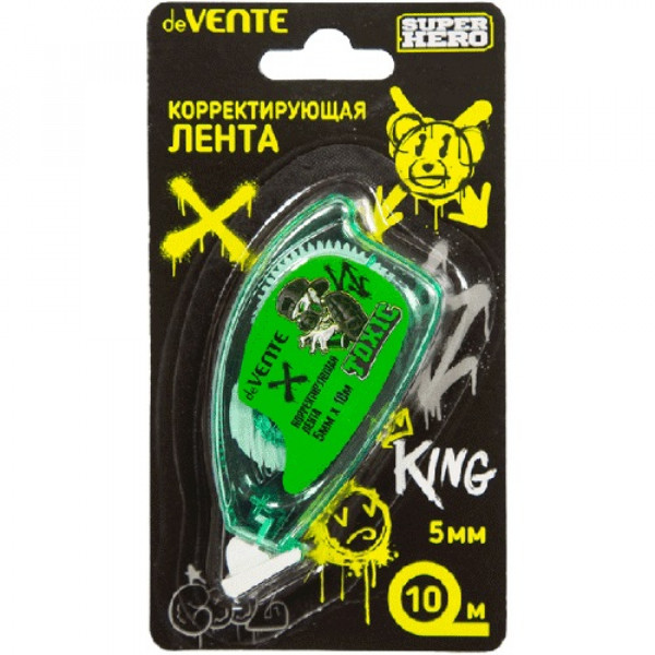 Корректируюшая лента "deVENTE. SuperHero"  5мм*10, непрозр. зеленый