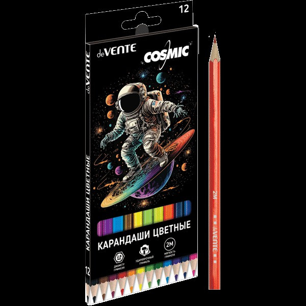 Карандаши 12цв. "deVente.Cosmic" 2М шестигранные