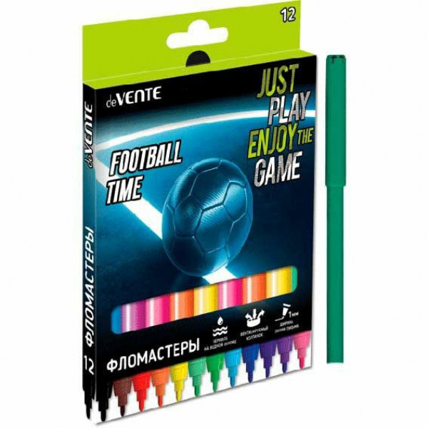 Фломастеры "deVENTE. Football Time" 12 цветов