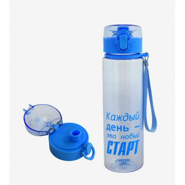 Бутылка "deVENTE. Старт" 560 мл, 23,7x6,5x6,5 см, пластиковая, с диффузором, прозрачная, голубая