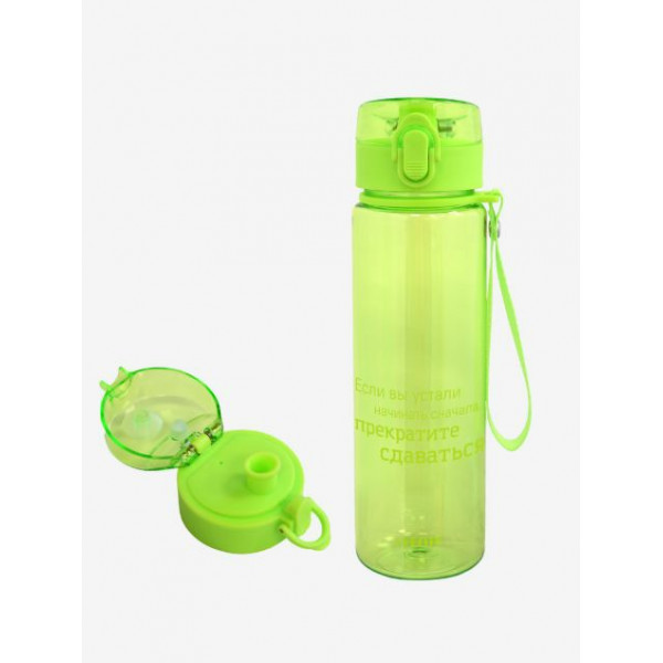 Бутылка "deVENTE. Не сдавайся!" 560мл, 23,7x6,5x6,5см, пластик, с диффузором, прозрачная, салатовая