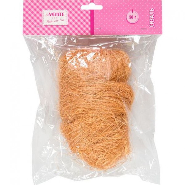 Волокно сизалевое натуральное "deVENTE" 50 г, в пластик. пакете