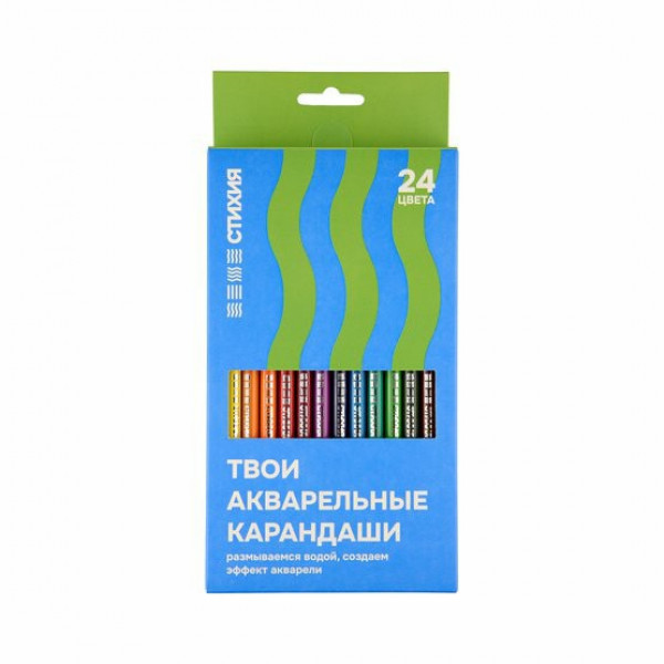 Набор карандашей акварельных 24цв. Стихия