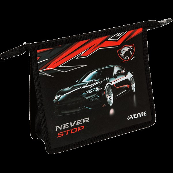 Папка для тетрадей de Vente Never Stop A5 на молнии сверху.непрозрачная с рисунком