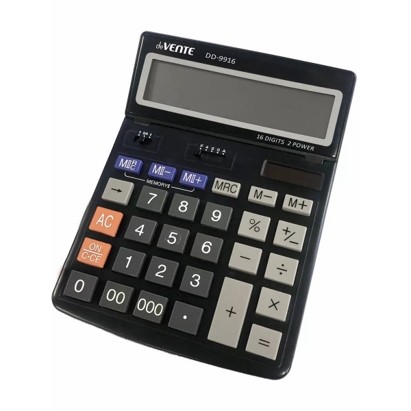Калькулятор настольный 16-разр."deVENTE" DD-9916 154х203х25 мм, черный