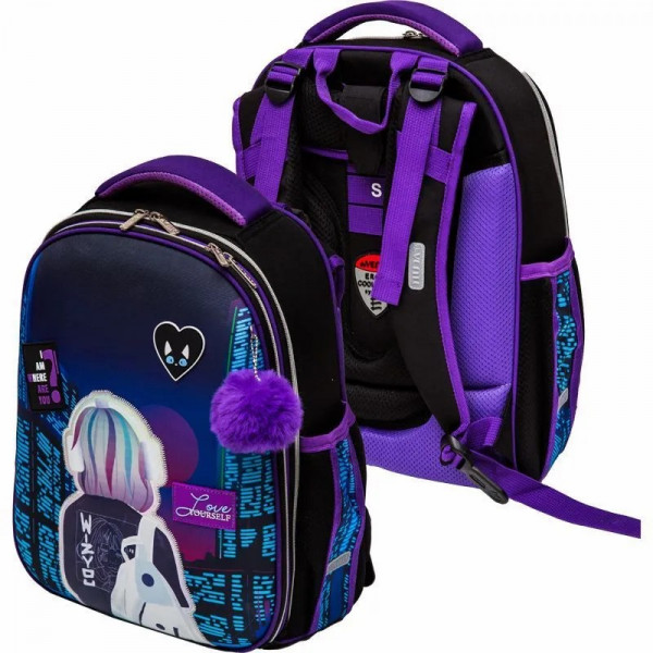 Рюкзак "deVENTE. Choice.City Girl" школьный жесткий 38x28x16 см (17 л) 1000 г, 1 отд.на молнии