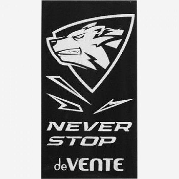 Ластик "deVENTE. Never Stop" черный, 50x28x7 мм