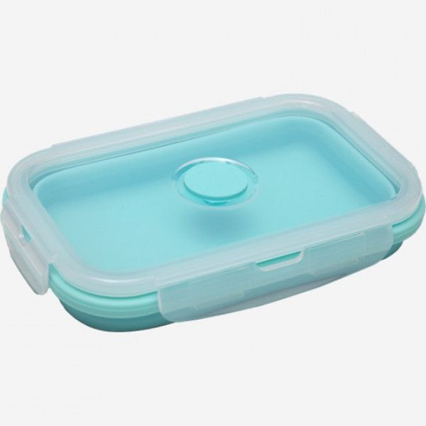 Ланчбокс складной герметичный "deVENTE" прямоуг, 540 мл, 16,5x10,5см, силикон.мятный