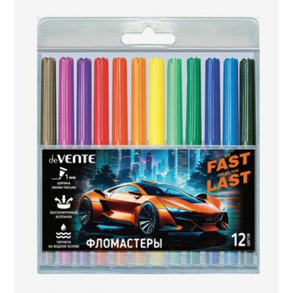 Фломастеры 12 цв "deVENTE. Fast Or Last"