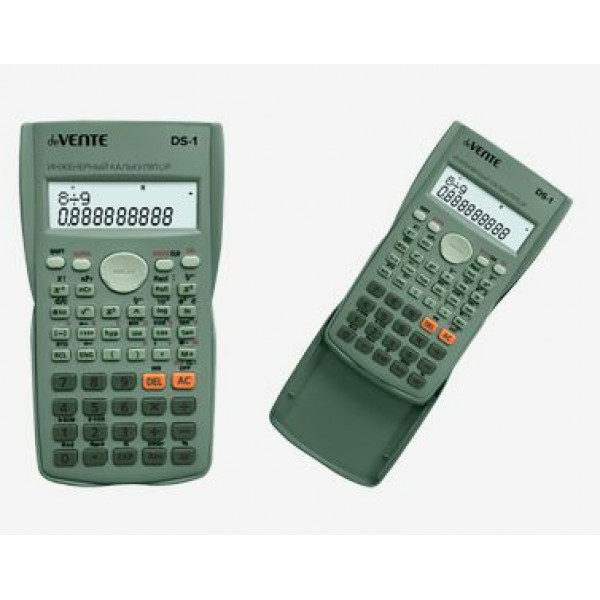 Калькулятор инж. непрограм. 12 разр. "deVENTE" DS-1G, разрешен для ОГЭ,оливковый, 240 функций