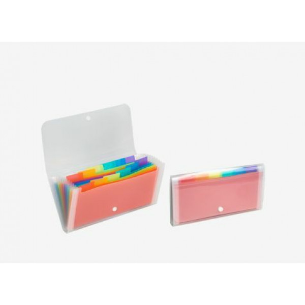 Папка на кнопке с 13-ю отд. "deVENTE. Stripe" пластик 600 мкм, DL (260x130x20 мм)
