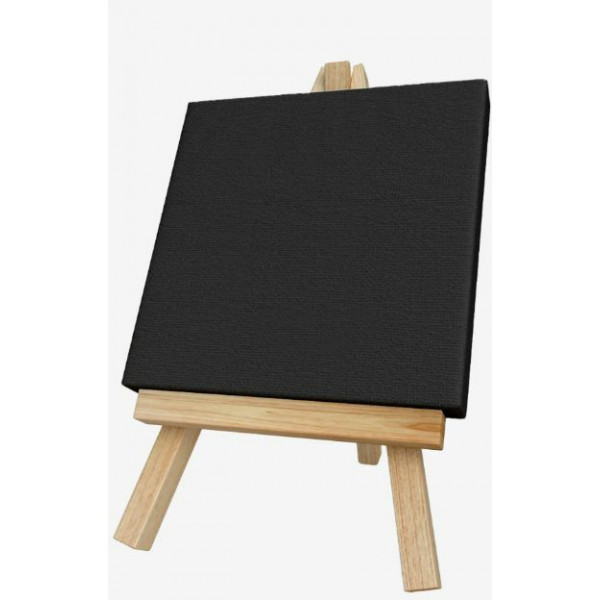 Мини мольберт с холстом на подрамнике 10x10 грунтован."deVENTE. ART" 100%хлопок 280 г/м², мелкое зер