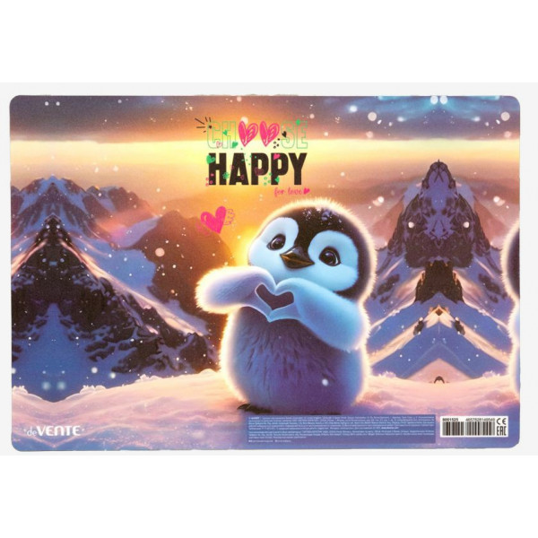 Покрытие настольное для лепки "deVENTE. Happy Pinguin" 33*23 см, пластиковая с цветным рисунком