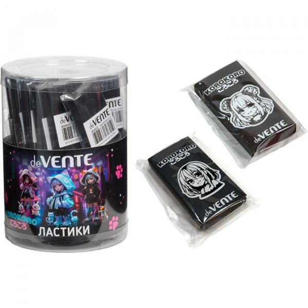 Ластик "deVente. Korokoro" черный 50*27*7